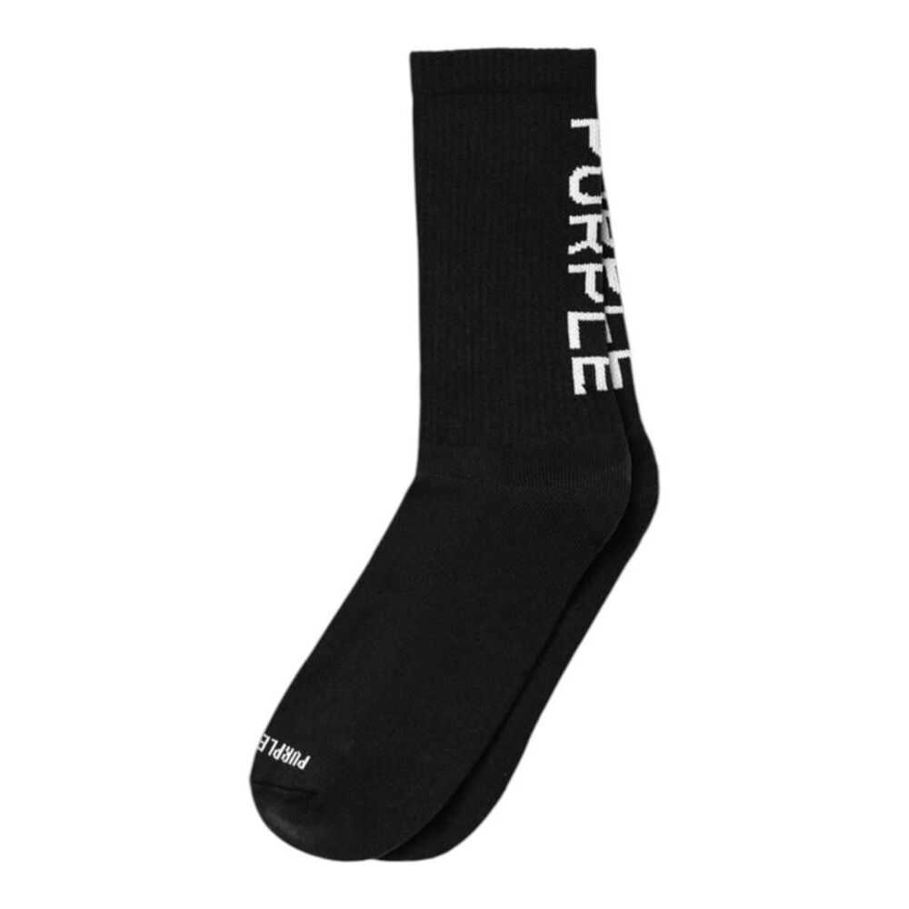 Purple Brand Crew Socks Crew Mens Black A1001